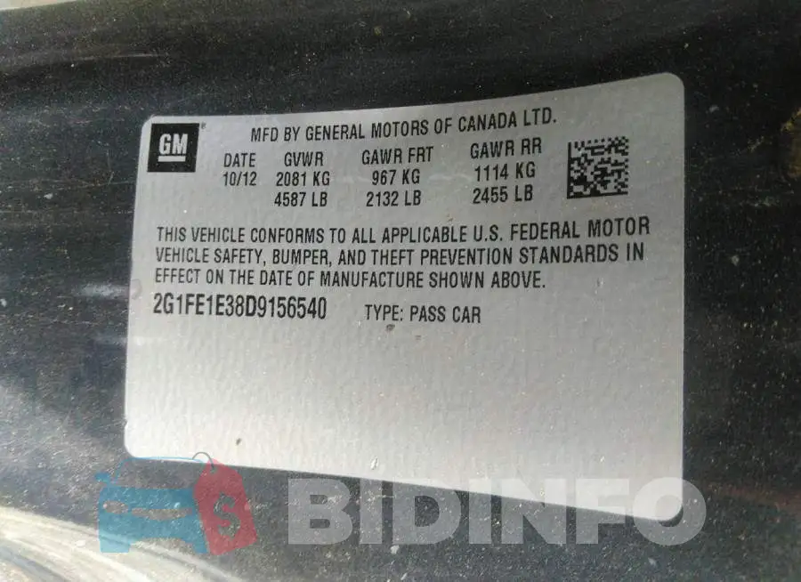 2G1FE1E38D9156540 Photo# 9