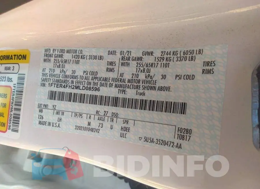 1FTER4FH2MLD08596 Photo# 9