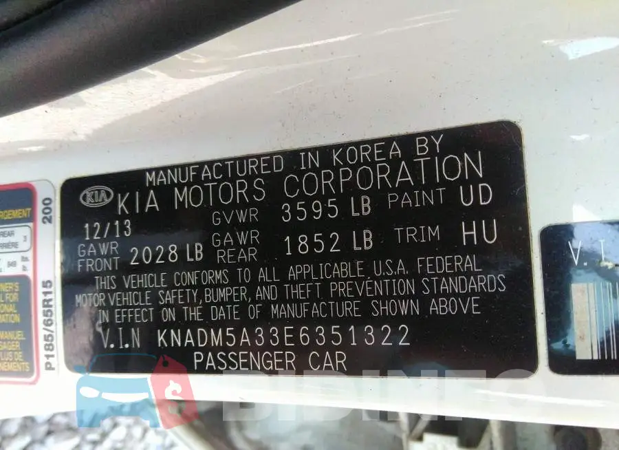 KNADM5A33E6351322 Photo# 9