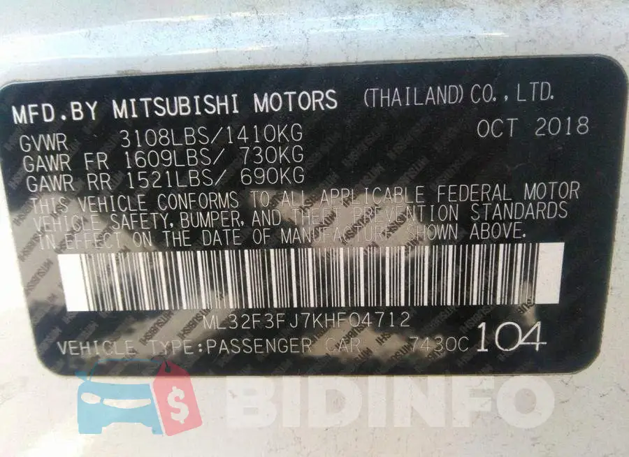 ML32F3FJ7KHF04712 Photo# 9
