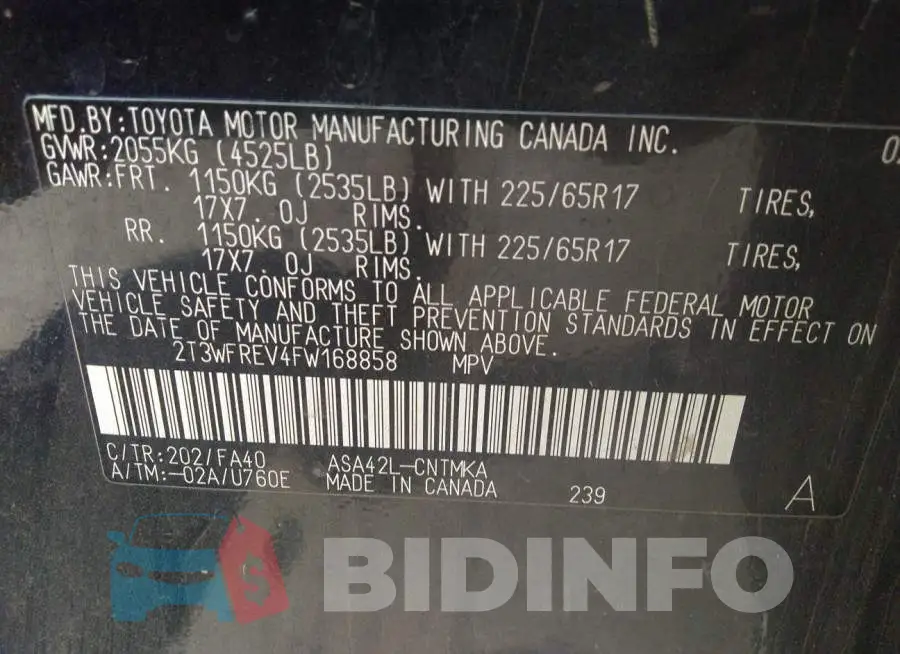 2T3WFREV4FW168858 Photo# 9