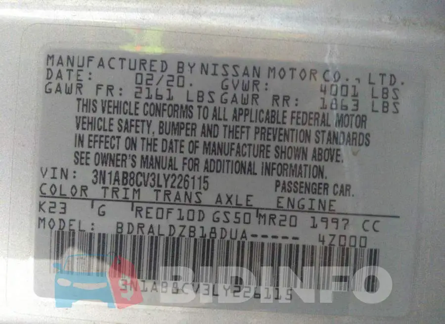 3N1AB8CV3LY226115 Photo# 9