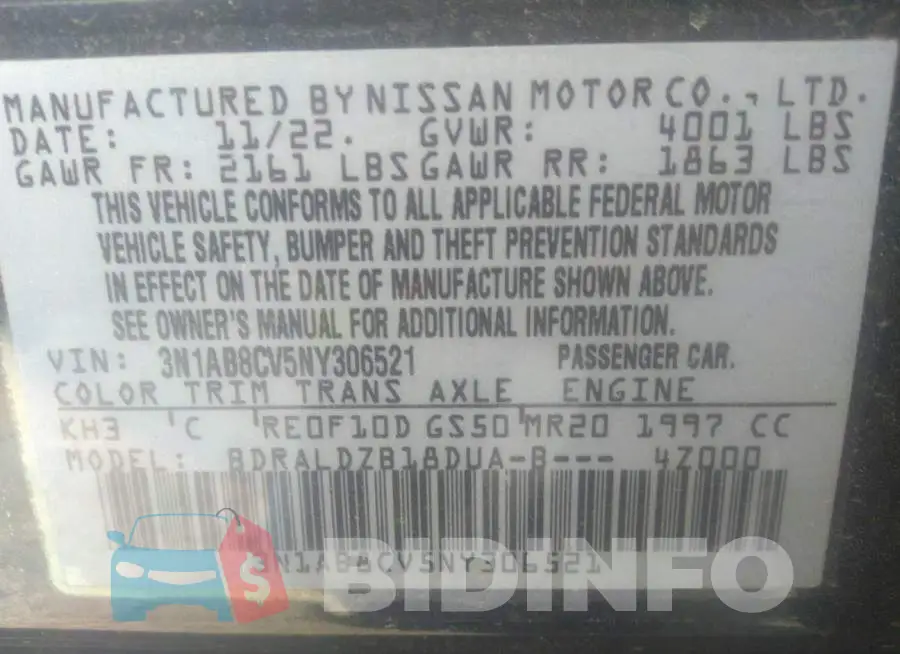 3N1AB8CV5NY306521 Photo# 9
