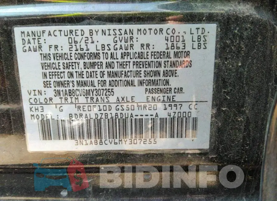 3N1AB8CV6MY307255 Photo# 9