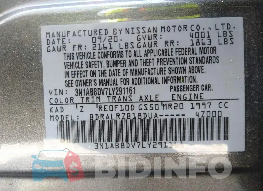 3N1AB8DV7LY291161 Photo# 9