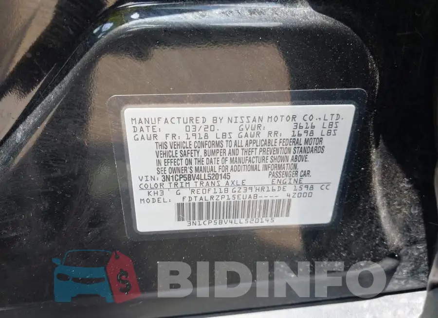 3N1CP5BV4LL520145 Photo# 9