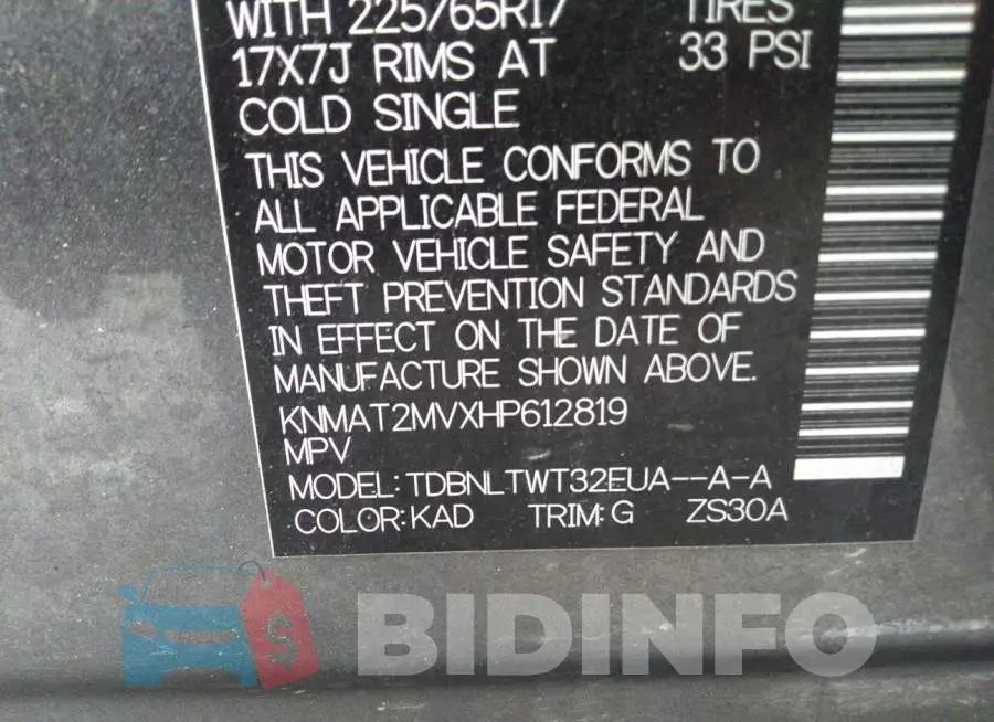 KNMAT2MVXHP612819 Photo# 9