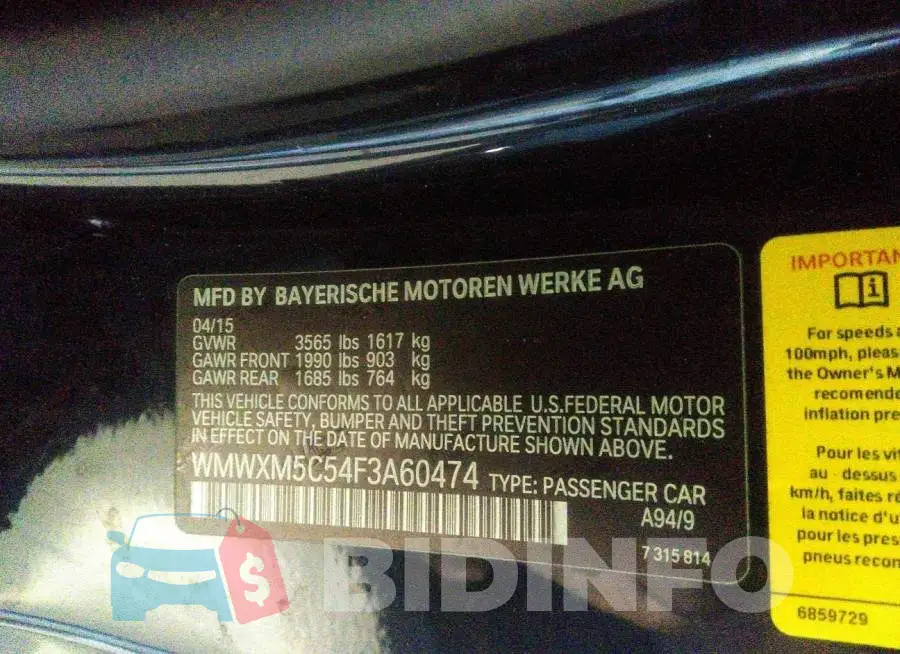 WMWXM5C54F3A60474 Photo# 9