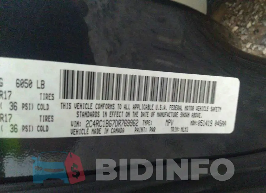 2C4RC1BG7DR769962 Photo# 9