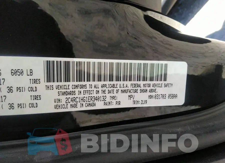 2C4RC1HG1ER340132 Photo# 9