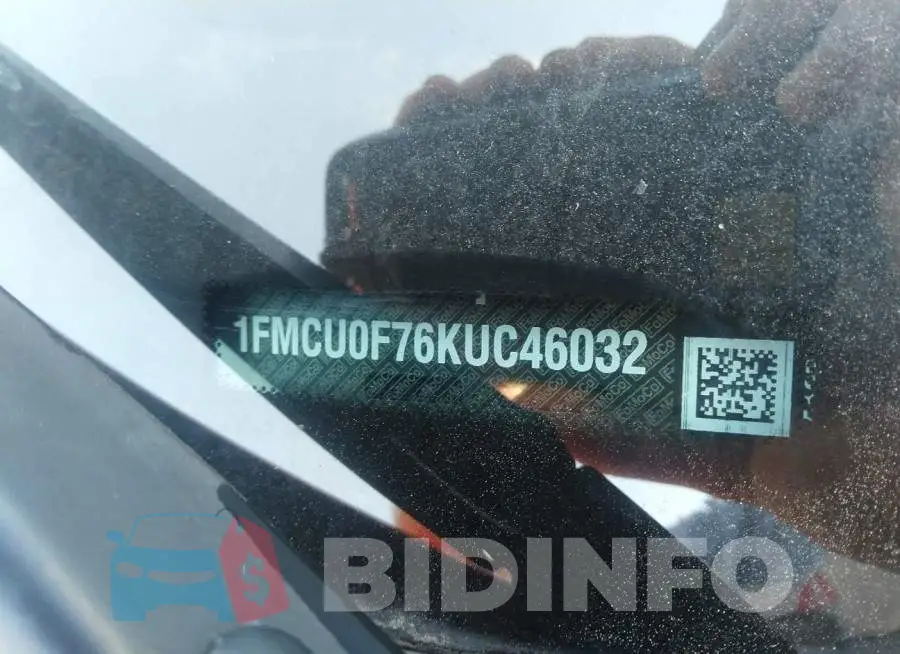 1FMCU0F76KUC46032 Photo# 9