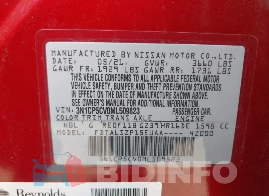 3N1CP5CV0ML509823 Photo# 9