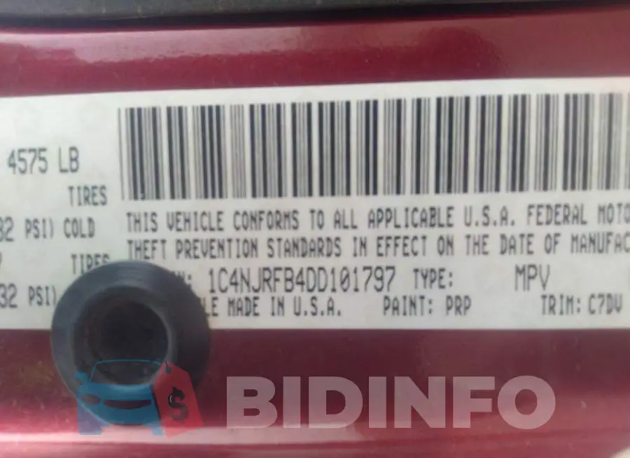 1C4NJRFB4DD101797 Photo# 9