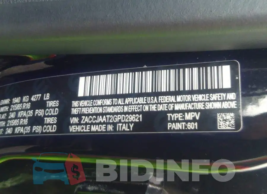 ZACCJAAT2GPD29621 Photo# 9