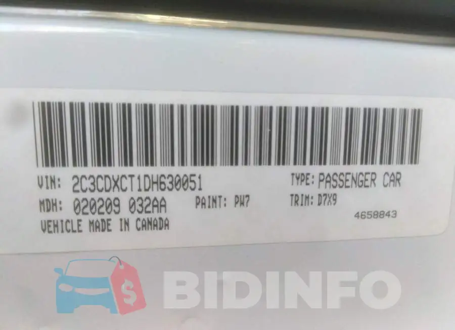 2C3CDXCT1DH630051 Photo# 9