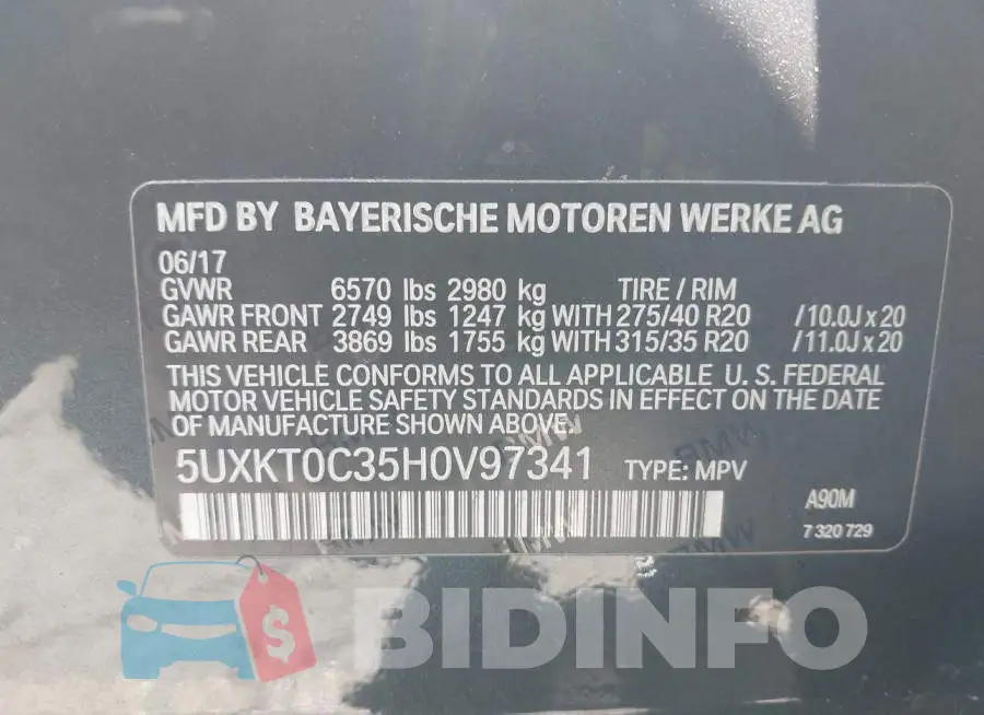 5UXKT0C35H0V97341 Photo# 9