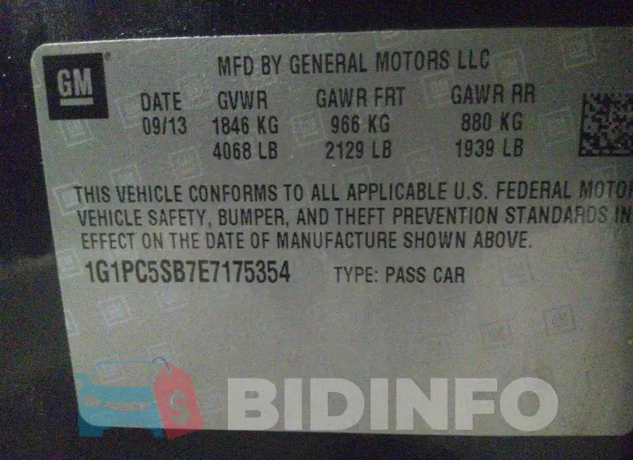 1G1PC5SB7E7175354 Photo# 9