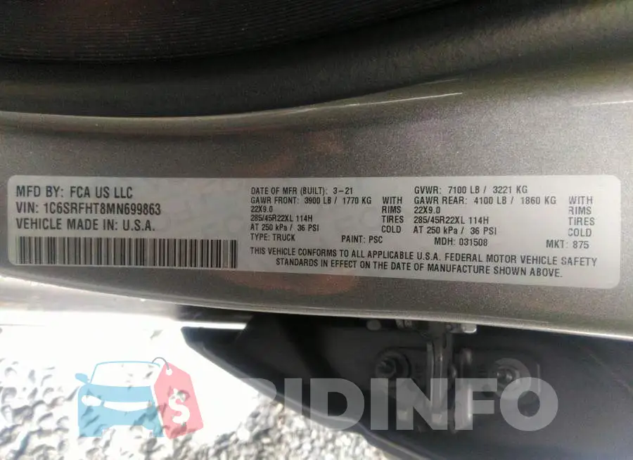 1C6SRFHT8MN699863 Photo# 9