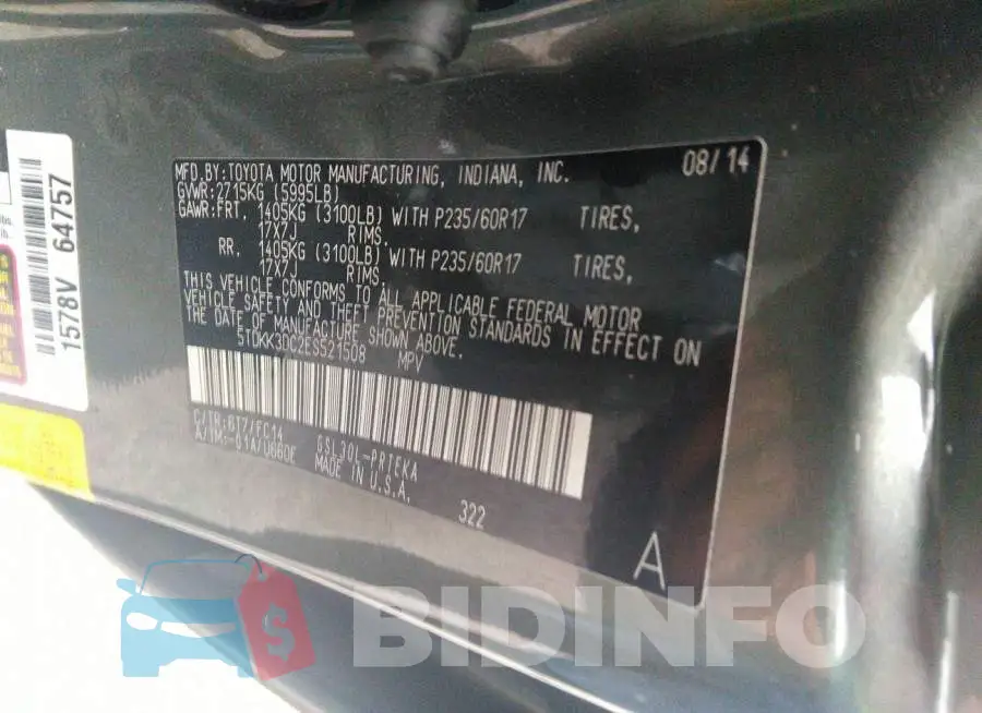 5TDKK3DC2ES521508 Photo# 9