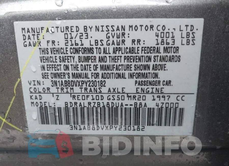 3N1AB8DVXPY230182 Photo# 9