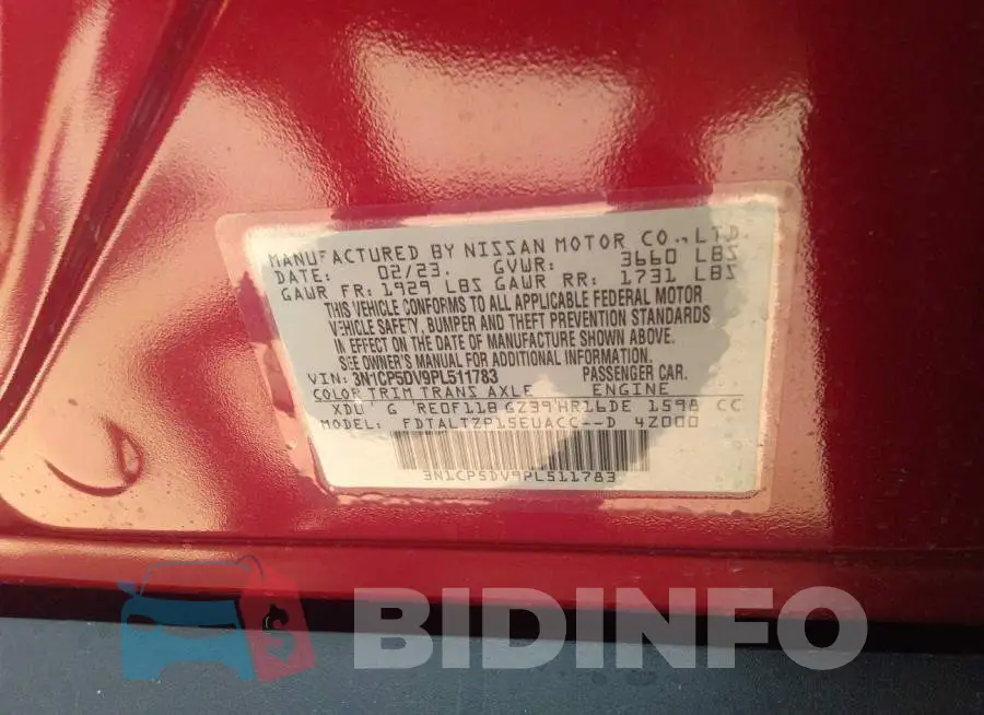 3N1CP5DV9PL511783 Photo# 9