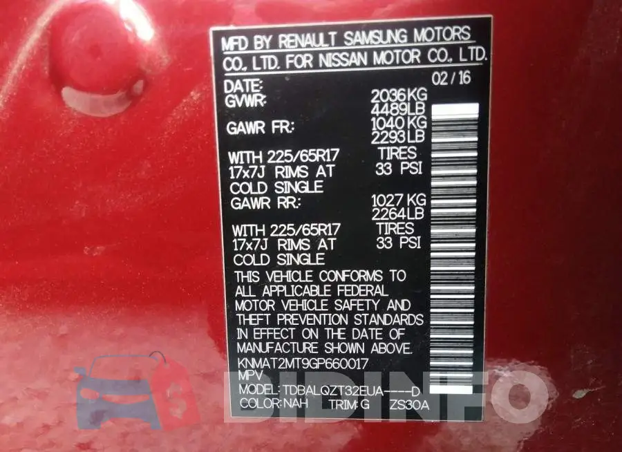 KNMAT2MT9GP660017 Photo# 9