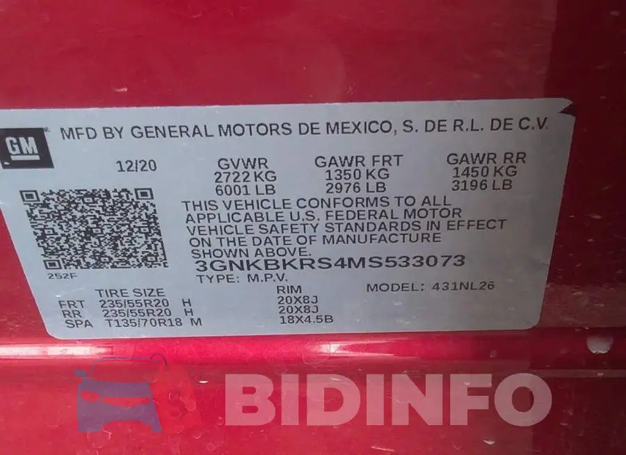 3GNKBKRS4MS533073 Photo# 9