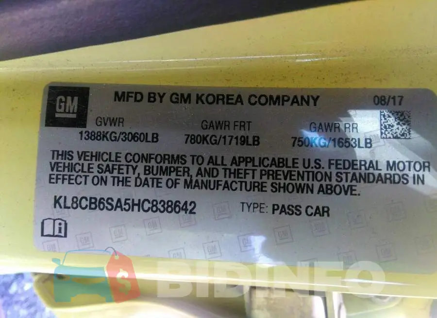 KL8CB6SA5HC838642 Photo# 9