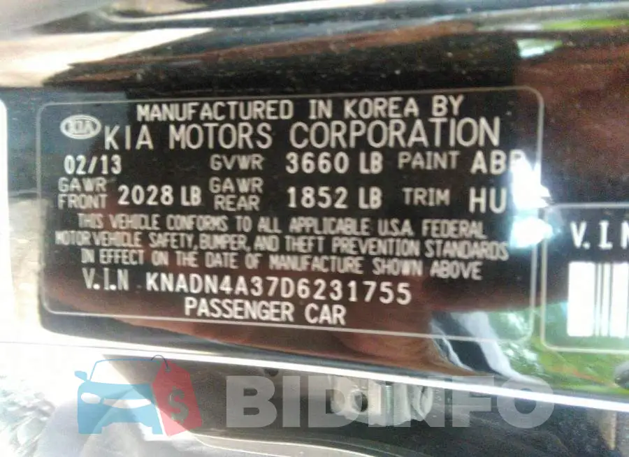 KNADN4A37D6231755 Photo# 9