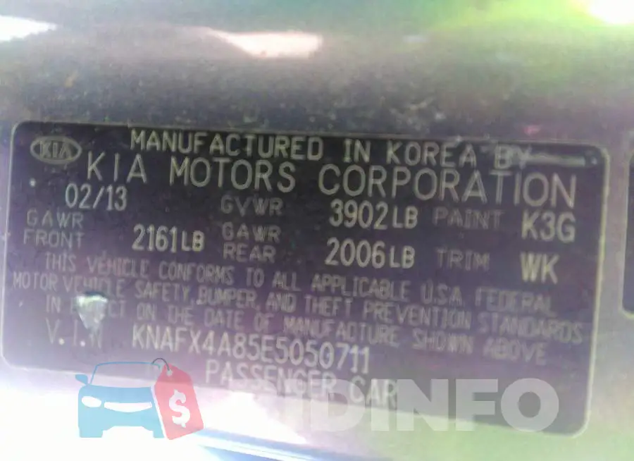 KNAFX4A85E5050711 Photo# 9
