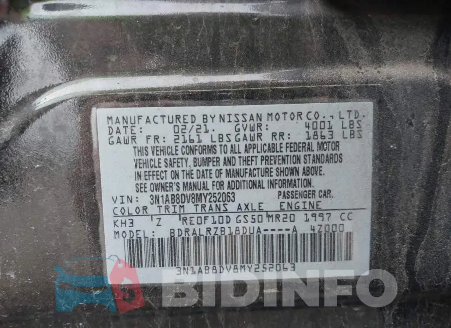 3N1AB8DV8MY252063 Photo# 9