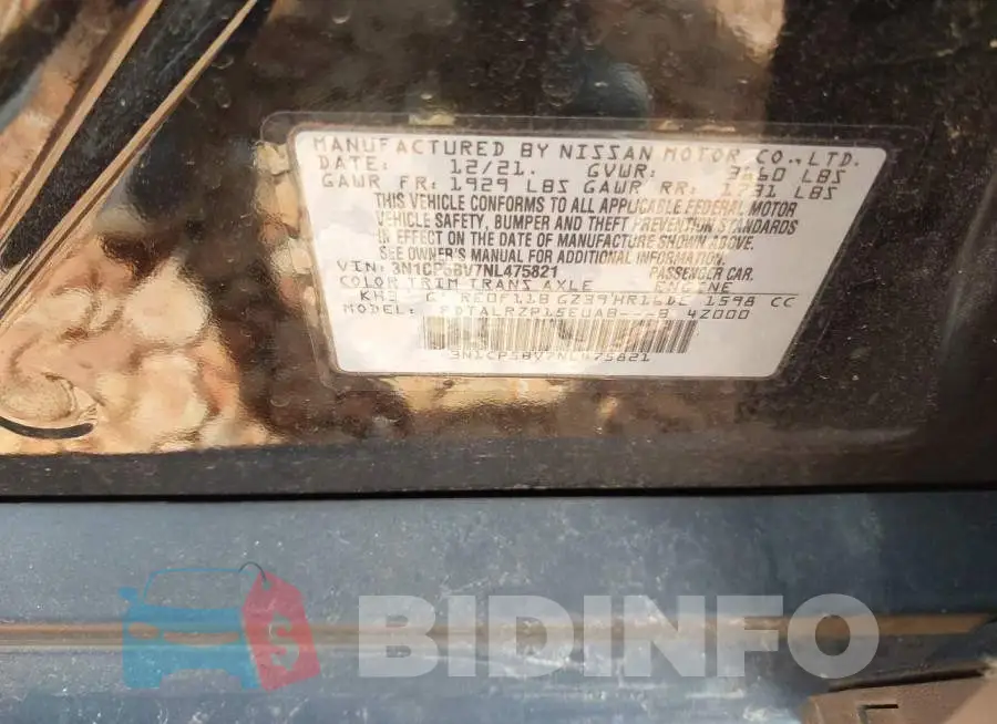 3N1CP5BV7NL475821 Photo# 9