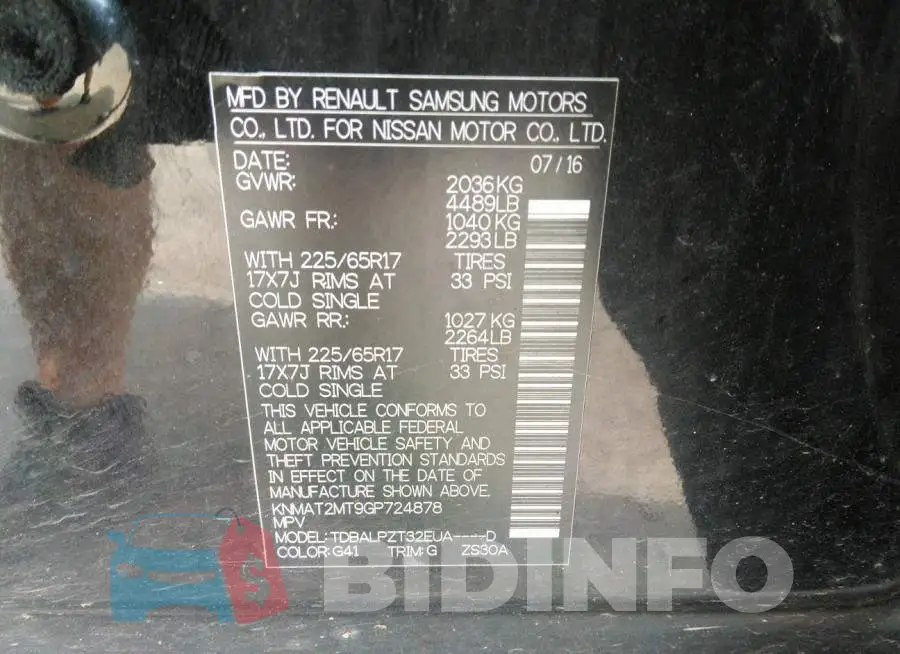 KNMAT2MT9GP724878 Photo# 9