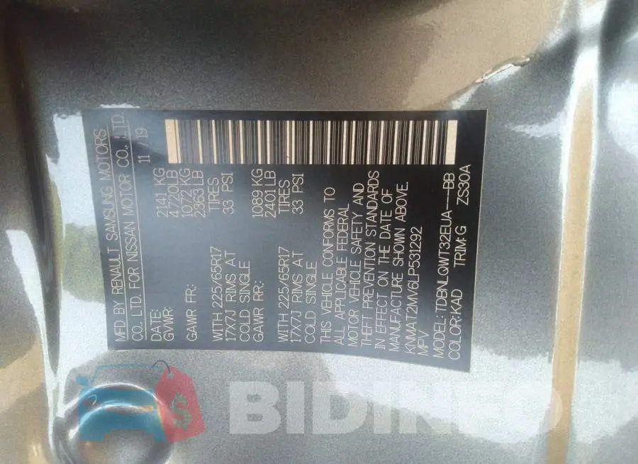KNMAT2MV6LP531292 Photo# 9