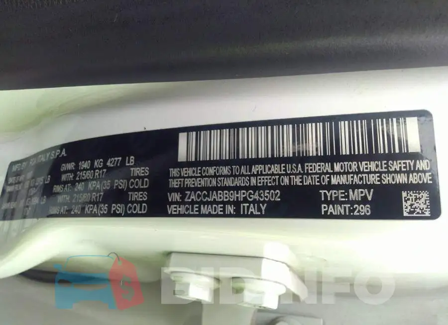 ZACCJABB9HPG43502 Photo# 9