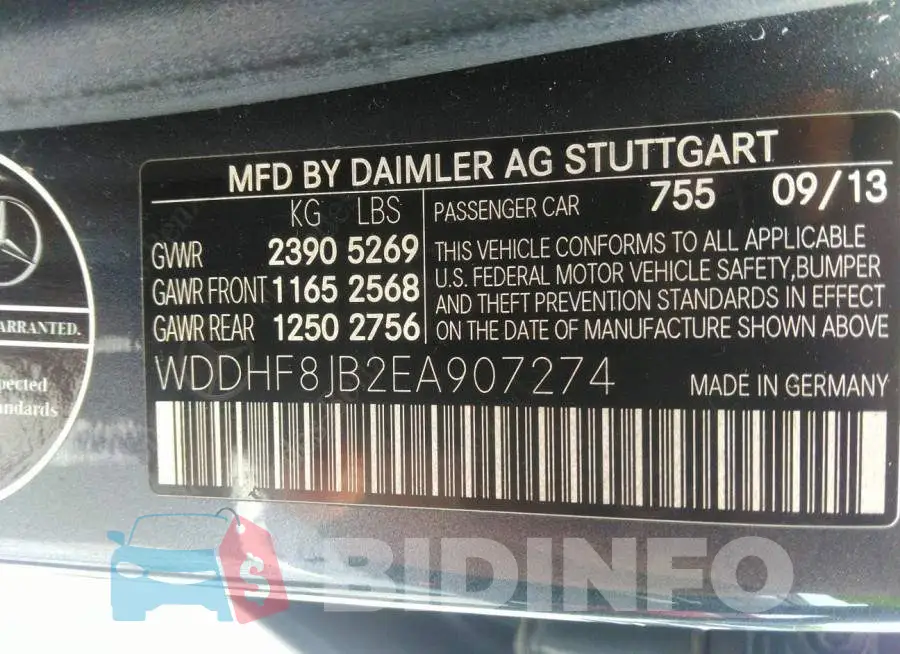 WDDHF8JB2EA907274 Photo# 9