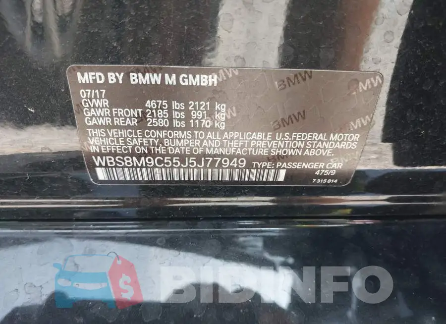 WBS8M9C55J5J77949 Photo# 9