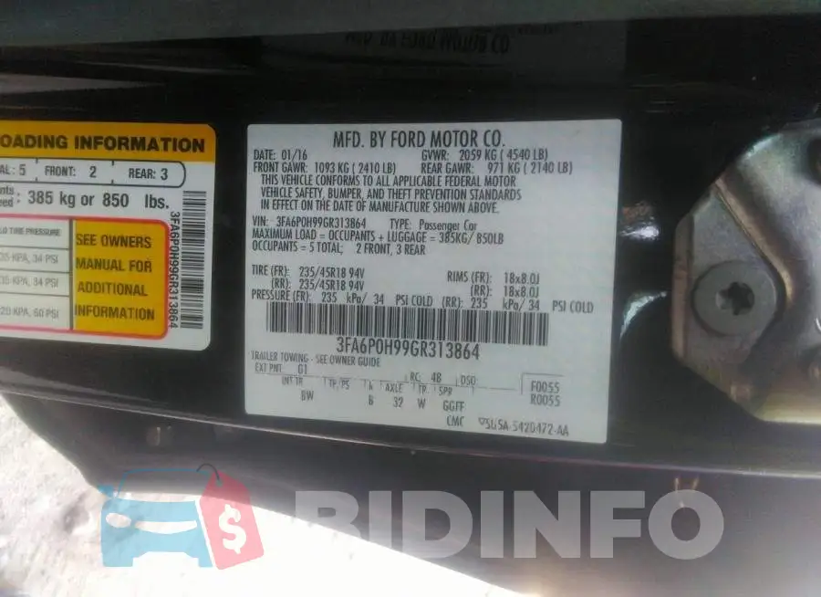 3FA6P0H99GR313864 Photo# 9