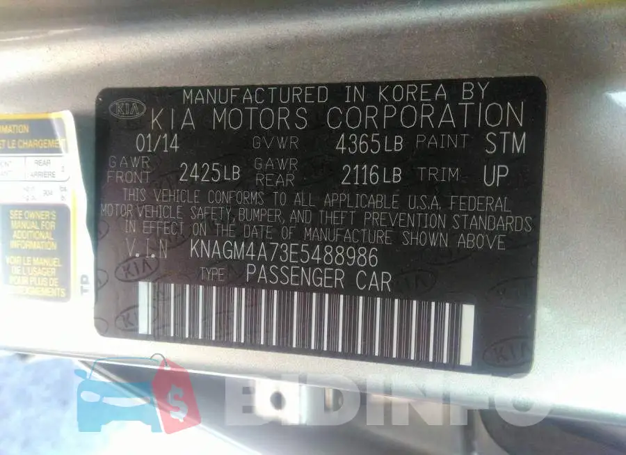 KNAGM4A73E5488986 Photo# 9