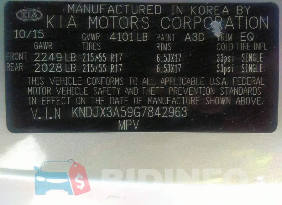 KNDJX3A59G7842963 Photo# 9