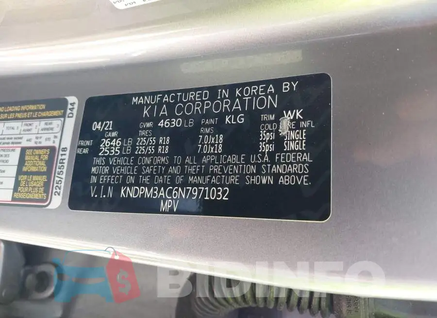 KNDPM3AC6N7971032 Photo# 9