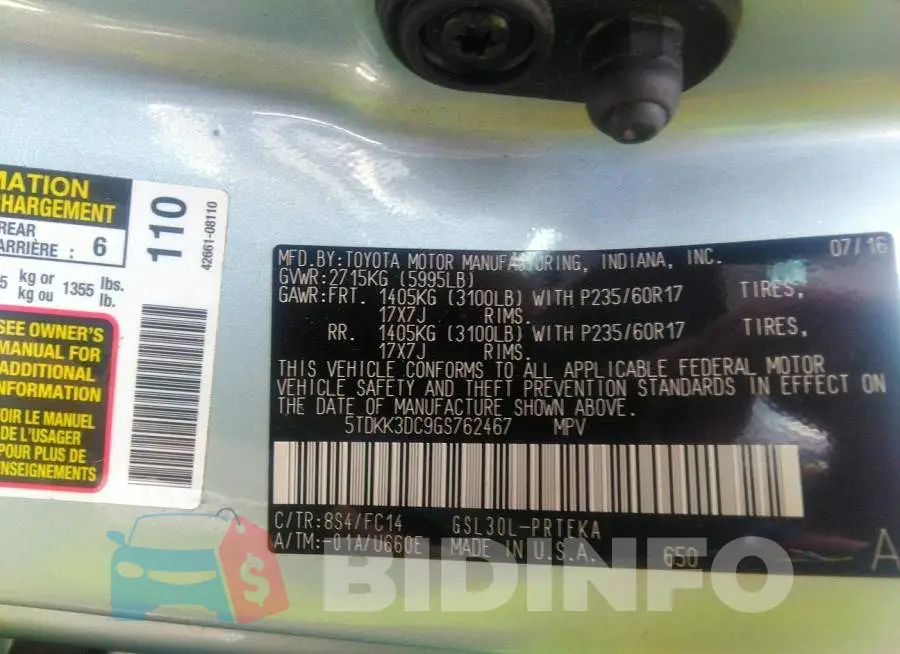 5TDKK3DC9GS762467 Photo# 9