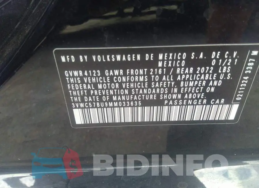 3VWC57BU9MM033635 Photo# 9