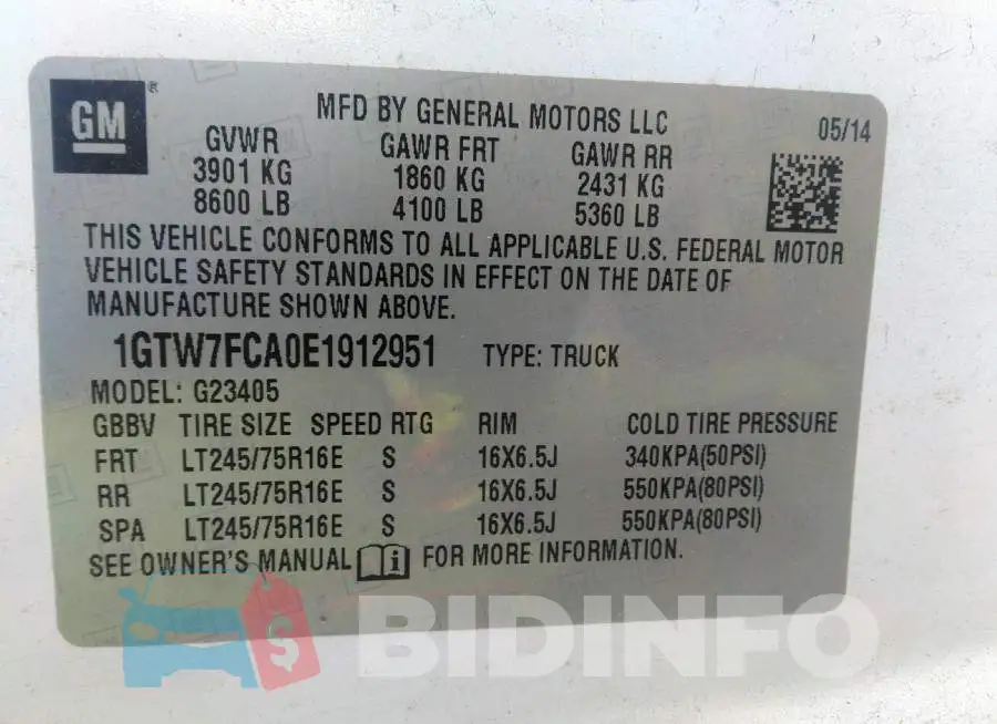 1GTW7FCA0E1912951 Photo# 9