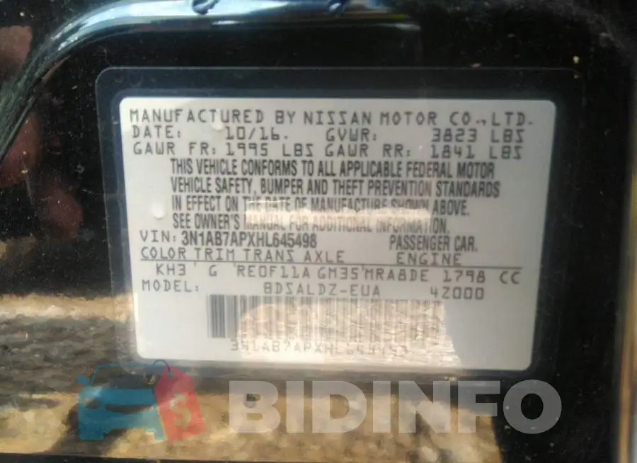 3N1AB7APXHL645498 Photo# 9