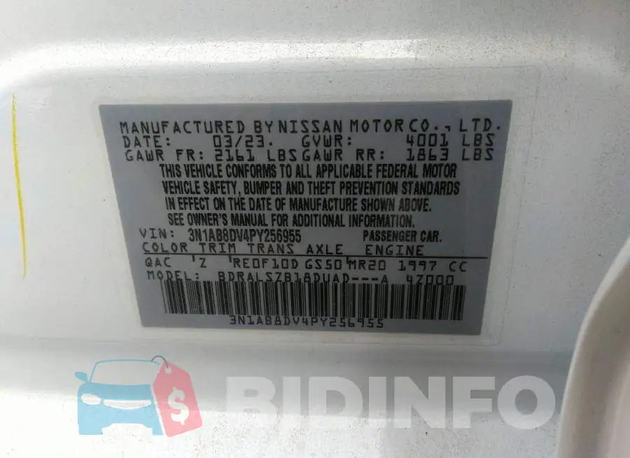 3N1AB8DV4PY256955 Photo# 9