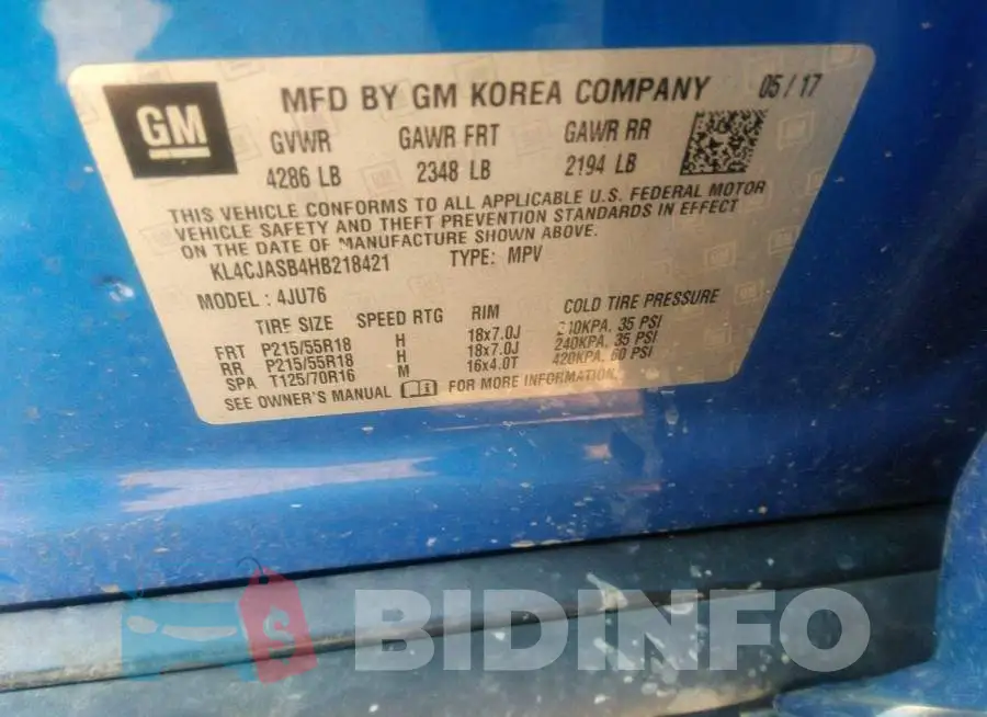 KL4CJASB4HB218421 Photo# 9