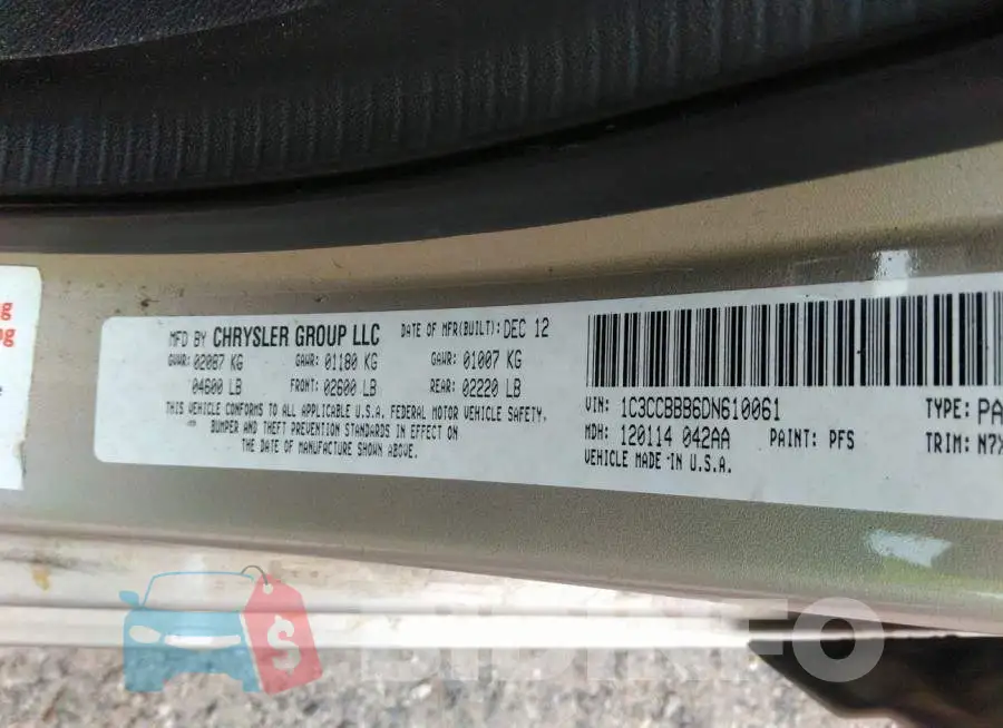 1C3CCBBB6DN610061 Photo# 9