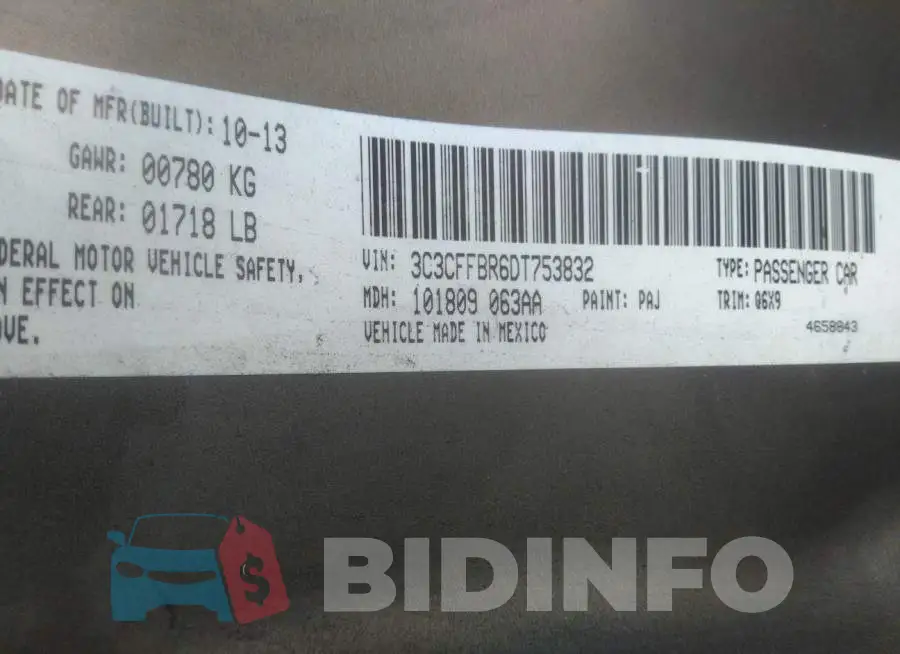 3C3CFFBR6DT753832 Photo# 9