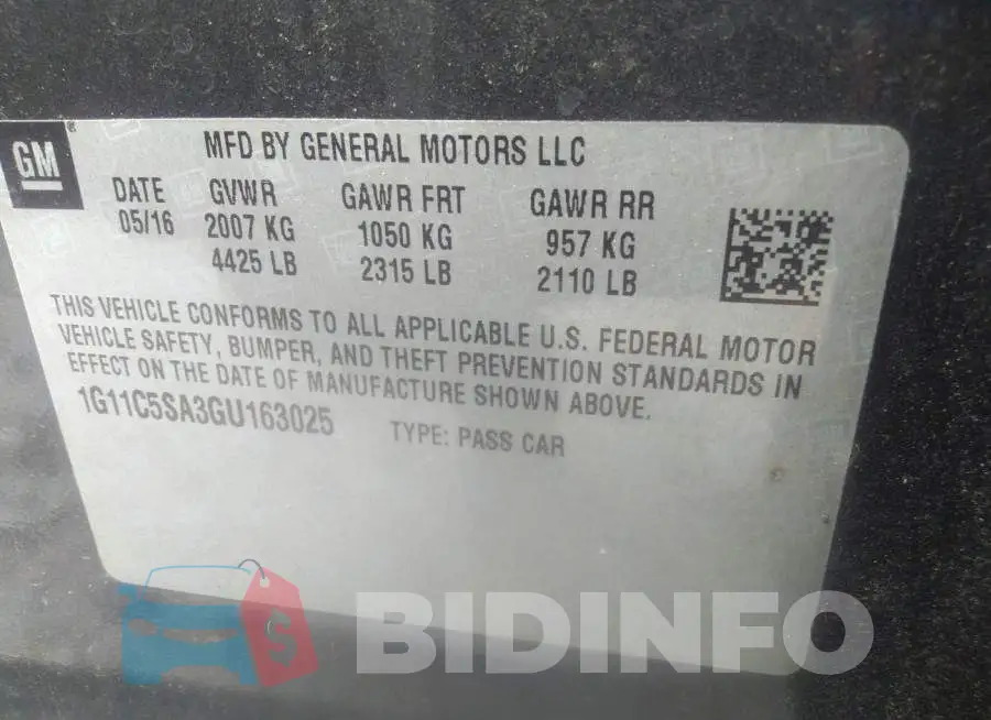 1G11C5SA3GU163025 Photo# 9